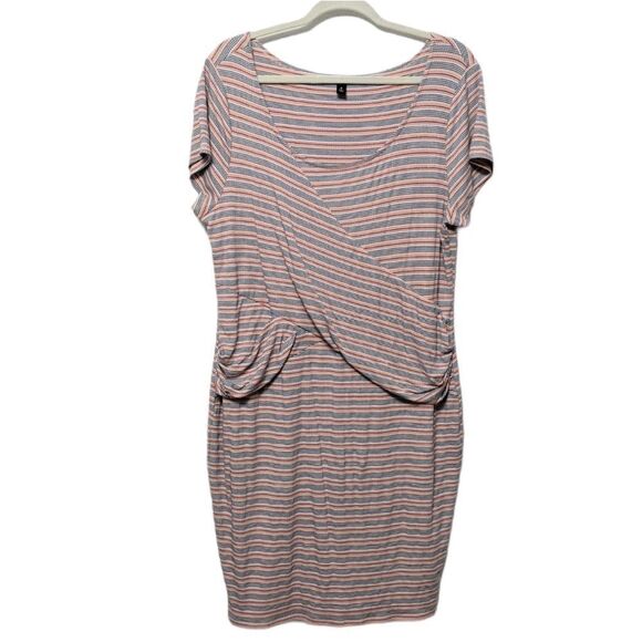 TORRID Multi Striped Ribbed Bodycon Dress 2X - Picture 3 of 9